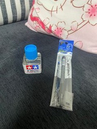 tamiya 雙星 X20 thinner 琺瑯油 40ml 加Mr.Hobby GM21 水性Gundam Marker – 滲線筆（黑色）