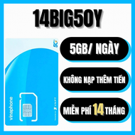 ( SÀI 1 NĂM ) Sim 5G VINAPHONE 1 TỶ GB THẢ GA LƯỢT MẠNG CẢ NGÀY - TRỌN GÓI KHÔNG NẠP TIỀN | 14BIG50Y
