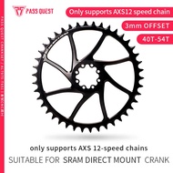 PASS QUEST 3mm offset Chainring For SRAM 8 Nails Force Red AXS 12Speed Chains Round Narrow Wide Chai