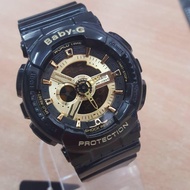 Baby-G Ba110 Black Gold Classic Women's Watch Ba110 Children's Watch strap accessories M143