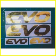 ▦ ☪ Evo chrome gold sticker for helmets