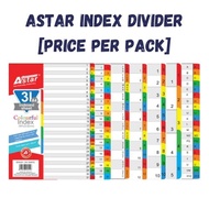 ASTAR A4 COLOURFUL High quality PP INDEX DIVIDER ID05C/ID10C/ID12C/ID20A/ID31D/ID12M/ID20