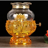 AT-🛫Wedding and Wedding Activities Descendants Kerosene Lamp Home Glass Oil Lamp Colored Glaze Butter Lamp Oil Lamp Pilo