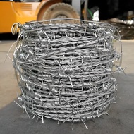 ลวดหนามชุบกัลวาไนซ์ (ยาว100-200เมตร) เบอร์14/ เบอร์16/เบอร์17 ลวดหนามทำรั้ว 100 เมตร เหล็กล้อมรั้ว ล