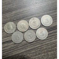 1918 STRAITS SETTLEMENT 5 CENTS