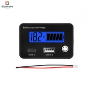 Diymore dốc Màn hình ắc quy dc8-30V pin kỹ thuật số thiết bị kiểm tra dung lượng điện áp Máy đo nhiệ