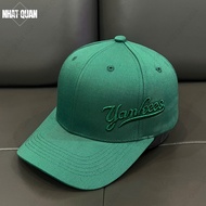 Mũ nón lưỡi trai MLB NY Yankees kaki form đứng chữ thêu bên - Nhật Quân Asia nhatquanasia