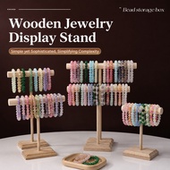 Wooden Jewelry Display Stand Bracelet Necklace Storage | T-Pole Display Stand