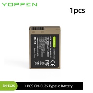 YOPPEN 2100mAh EN-EL25 ENEL25 EN EL25 Battery TypeC Fast Charging For Nikon Z50/Z50II/Zfc/Z30 Camera