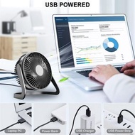 **包郵** [黑色] 5寸靜音循環扇 辦公室桌上型迷你電風扇 桌上型插電usb風扇 [平行進口] ZZ1229