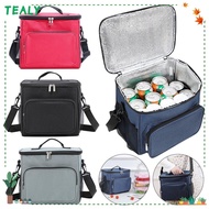 TEALY Cooler Bag, Picnic Travel Bag Insulated Lunch Bag, Reusable  Cloth Tote Box Lunch Box Adult Kids