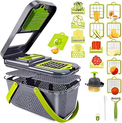 22 in 1 Multifunctional Vegetable Chopper Onion Chopper Handle Food Grate Food Chopper Kitchen Veget