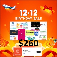 [12.12] Shopee $120 off Voucher for $260 CapitaVoucher Fairprice NTUC Grab Trip FoodPanda Gift Card