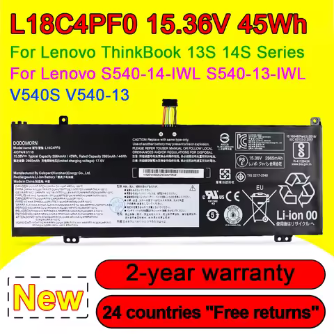 NEW Laptop Battery For Lenovo ThinkBook 14S-IWL V540S Pro-13 14IWL S540-14-IWL L18C4PF0 L18M4PF0 L18