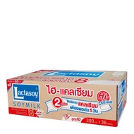 โปรว้าวส่งฟรี! แลคตาซอย นมถั่วเหลือง ยูเอชที สูตรเจ 300 มล. x 36 กล่อง Lactasoy Soy Milk UHT J 300 ml X36 Boxes Free Delivery(Get coupon) โปรโมชันนม ราคารวมส่งถูกที่สุด มีเก็บเงินปลายทาง