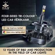 Four-sided Three-Color LED Car Light H1H7H119005Hb39006hb49012h1r2h4 White Yellow Light 360 Degree L