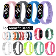 For Amazfit Band 5 strap clear cool straps classic silicone TPU soft smart watch band