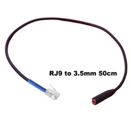 RJ9 to 2.5mm 3.5mm Audio Headset to CISCO Telephone Adapter Converter Short Cable