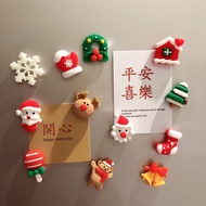 Christmas Theme Refridgerator Magnets Magnet3D3d Cute Santa Claus Magnetic Wall Sticker DecorationinsWind Gift