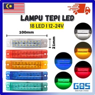 GBS CAR 18LED AUTO SIDE MARKER INDICATOR LIGHT SIDE LAMP TAIL LIGHT LORRY 12-24V LAMPU TEPI LORI FOR