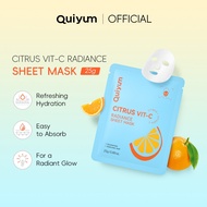 QUIYUM Citrus Vit-C Radiance Sheet Mask CITRUS + VITAMIN C Refreshing Hydration For A Radiant Glow 2