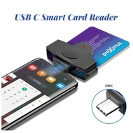 USB C Smart Card Reader Sim Cloner Type C Adapter for dine dni Citizen ID Bank EMV SD Card External 