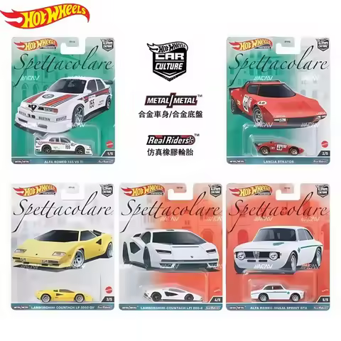 New Hot Wheels Car Culture Premium Italy Exotic Envy Fpy86 Lamborghini Alfa Romeo 1/64 Die-Cast Vehi