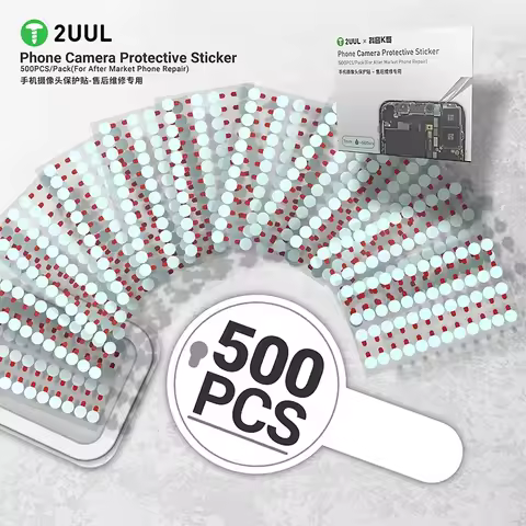 2UUL DA31 500pcs/pack Front Camera Protective Sticker Dust Proof Tape for Phone Repair Camera Protec