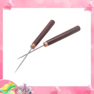 dgk2 Pcs Awl Tool with Wooden Handle, Leather Awl Punch Tool, Slender Scratch Awl, Awl Repair Tool f