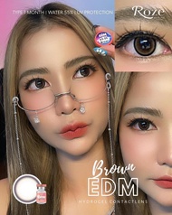 💋 🔥คอนแทคเลนส์✨ขนาดบิ๊กอายสายตาปกติ✨ EDM (Roze)ใส่แล้วตาหวาน 💖รุ่นฮิตขายดีตลอดกาลจากเกาหลี🔥 แถมตลับฟ