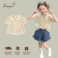 A994 - [UNDER 1M4] [tomnaukids] Very cute embroidered ruffle collar shirt for kids to wear in summer