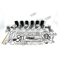 6WG1-CR Engine Rebuild Liner Kit With Bearing Valve Gasket Kit 0010 For Isuzu diesel engine part