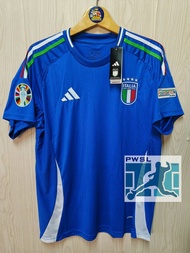 #เสื้อบอลทีมชาติ อิตาลี เหย้า 2024 สีน้ำเงิน เกรดแฟนบอล เสื้อเปล่า+ ฟลูออฟชั่น ยูโร ชื่อเบอร์นักเตะดัง