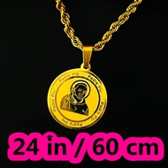 IW 18K Gold Plated Necklace Stainless Padre Pio Necklace For Men Padre Pio Jewelry