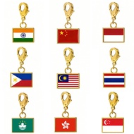 SKYRIM Custom Country Malaysia Philippines Singapore Flag Iran 10*6.6mm Charms Bracelet Stainless St