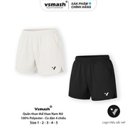 Men's and Women's Sports Shorts Vsmash Sportwear Elastic Pants – Stretch Poly Fabric, Absorbent Badm