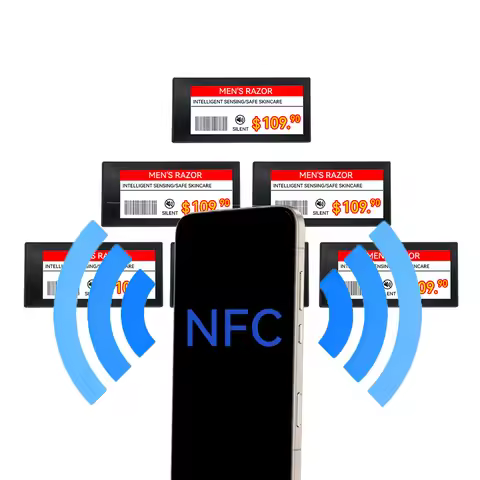 Black NFC EPD Ultra-Thin 2.9" Electronic Price Tag For Clothes Shop