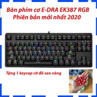 E-dra EK387 RGB Huano SWITCH VERSION 2021 mechanical keyboard - Free 1 red flag keycap with yellow s
