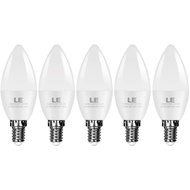 LE 4W E14 LED Candle Lighting, 35W Incandescent Bulb Equivalent, 340lm, Warm White 2700K, C37 Candle