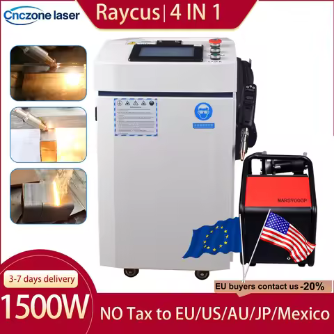 Raycus 1500W Laser Welding Machine 4 IN 1 Welder 1500W Racyus Laser Source for Metal Welding Cleanin