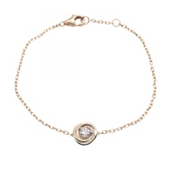 【二手】卡地亞 Trinity 手鐲 1PD B6068017 腕圍 41/15.5厘米 K18（黃金）K18WG（白K金）Trinity 手鐲 1PD