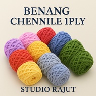 KNITTING STUDIO - IMPORTED QUALITY CHENNILE KNITTING YARN 1PLY 100GRAM