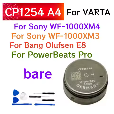 2pcs New 3.7V Li-ion CP1254 For Varta 55mAh CP1254 A3 Battery For True Headset for Edifier TWS nb2 p