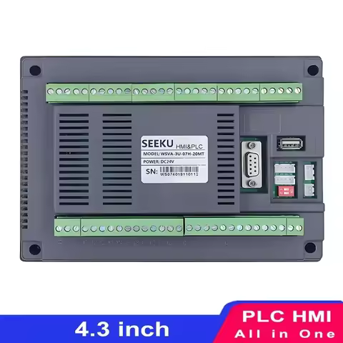4.3 Inch HMI with FX3U HMI PLC All in One Integrated PLC-HMI Combo with RS485 PLC supports Mitsubish