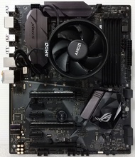 AM4腳位 實體拍攝 ASUS STRIX B350-F GAMING + R7-1700 附檔板/原廠RGB散熱器