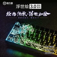 [Forwarder] X87 Chinese Style Ukiyo-e 3.0 Side Engraving Wireless Three-Mode Mechanical Office Keybo