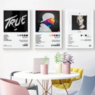 New Avicii True Hip Hop Music Album cover Minimalist Poster Prints Wall Art Canvas Painting Picture 