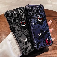 Black Gengar Phone Casing For Samsung Galaxy A12 M12 A14 A15 A16 A55 A54 A25 A35 S25 S24 S23 S22 S21