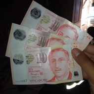 UANG ASING DOLAR SINGAPURA 10 DOLLAR SINGAPURA