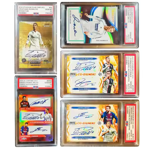 Panini Collection Grading Card Bricks DIY Messi Cristiano Ronaldo Kaka David Beckham DIY homemade So